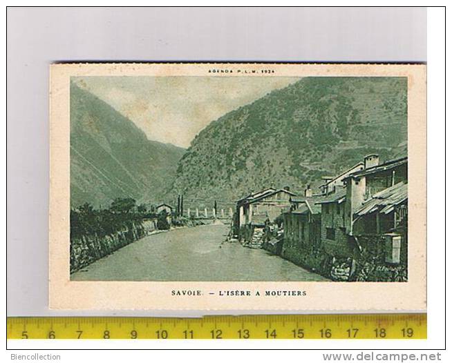 Savoie.Moutiers.Carte Issue D'un Carnet "Agenda PLM 1924" - Moutiers