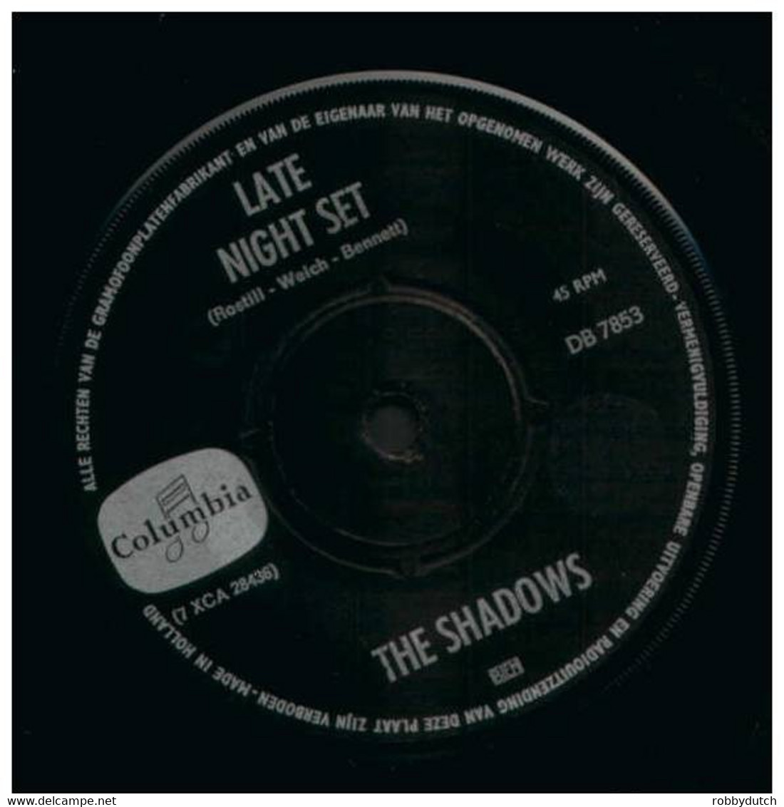 * 7" *  THE SHADOWS - I MET A GIRL / LATE NIGHT SET (Holland 1965) - Disco, Pop