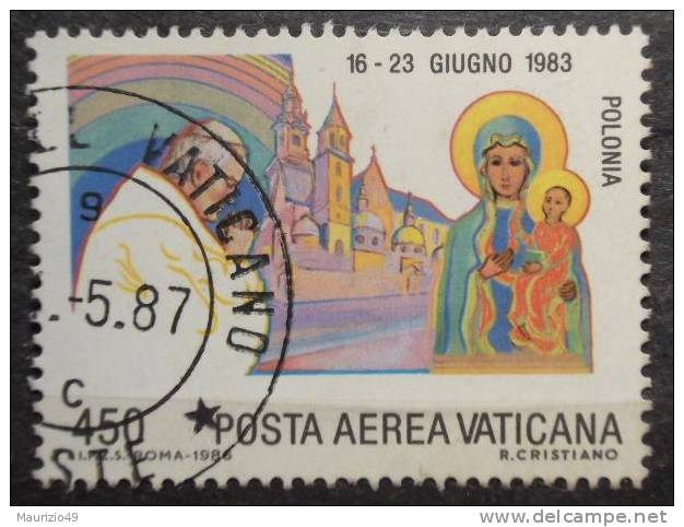 VATICANO 1986 Nr Aerea 76 Viaggi Del Papa 450 Lire - Airmail