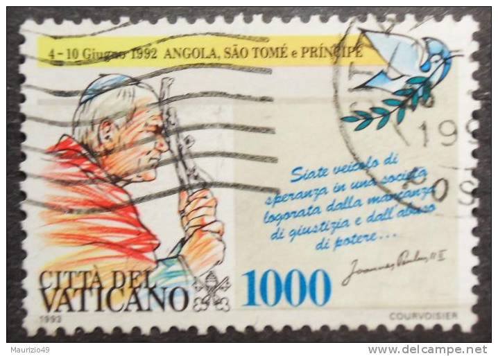 VATICANO 1993 Nr 973 Viaggi Del Papa 1000 Lire - Used Stamps
