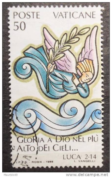 VATICANO 1988 Nr 843 Natale 50 Lire - Used Stamps