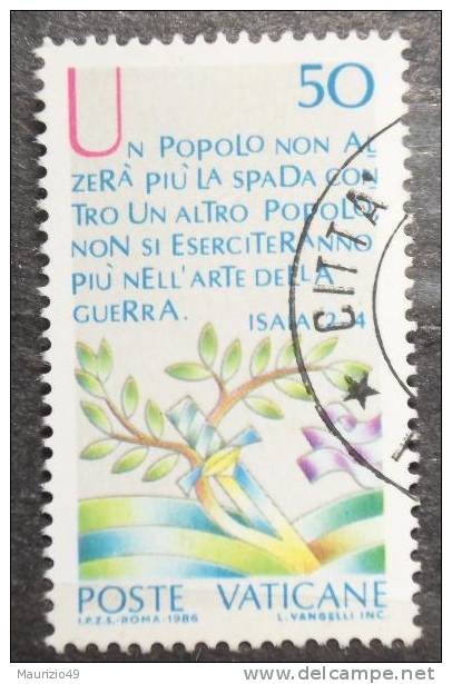 VATICANO 1986 Nr 786 Anno Internazionale Della Pace 50 Lire - Used Stamps