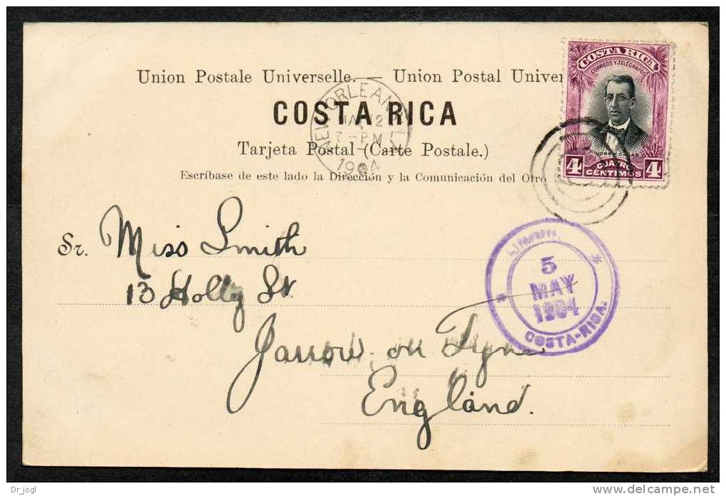 CO1) Costa Rica - Vista General De Limon - Posted 1904 - Undivided Back - Costa Rica