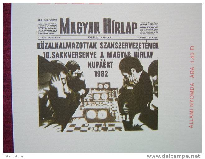 CHESS / STATIONERY  CARD - FDC / HUNGARY / 1982 - Schach