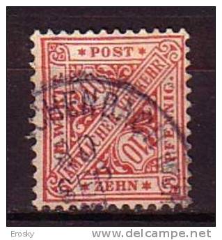 M5177 - ALT DEUTSCHLAND WURTTEMBERG DIENST Yv N°10 - Used