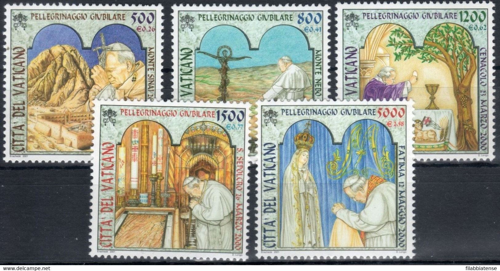 2001 - 1246/50 Viaggi Papa   +++++++ - Unused Stamps