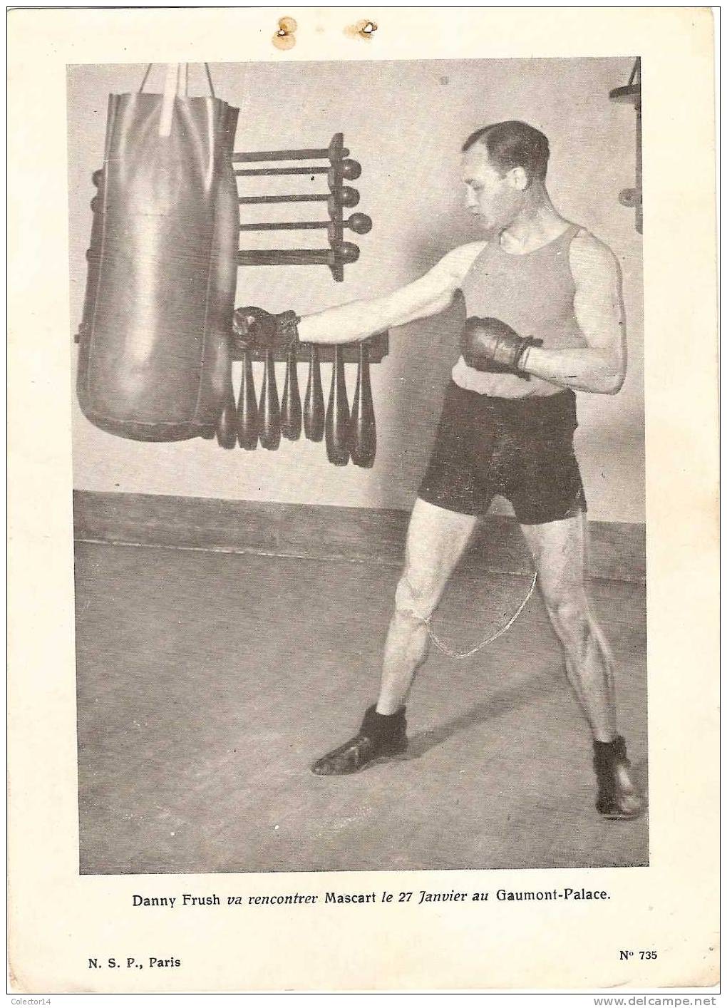 PHOTO DE PRESSE 125X175  ANNEE 20.25. BOXE  DANNY FRUSH - Boxe