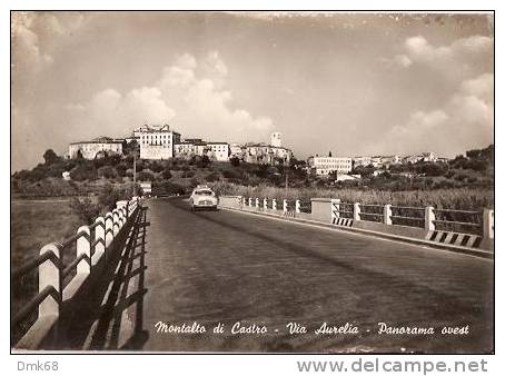 MONTALTO DI CASTRO ( VITERBO ) VIA AURELIA - PANORAMA OVEST- 1955 - Rieti