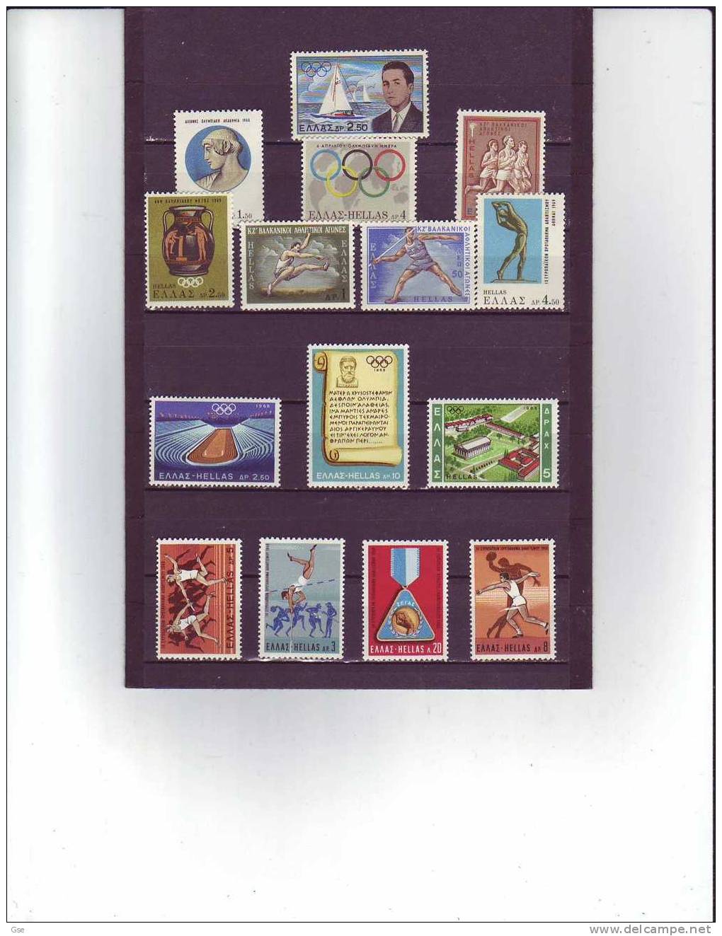 GRECIA - Yvert 725-944/50-967/9-984/7** Nuovi - Serie Sportive (15  Francobolli) - Collections