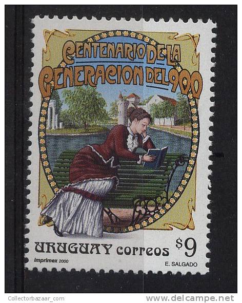 URUGUAY Sc#1869 NH STAMP Art Nouveau Writers Literature - Théâtre