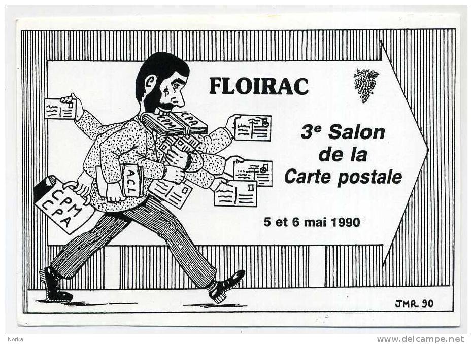 33 - FLOIRAC. CARTE DE JEAN MICHEL RIVIERE. SALON DE LA CARTE POSTALE DE 1990. - Other & Unclassified