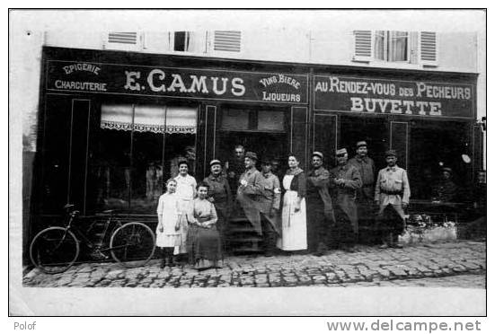 Carte Photo-devanture Animee - Epicerie,charcuterie,buvette" Au Rendez Vous Des Pecheurs (9047) - Winkels