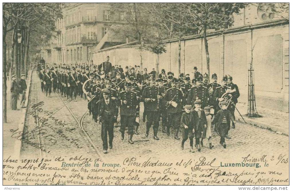 CPA LUXEMBOURG : MILITAIRE  Rentrée De La Troupe   A    VOIR   !!!!!!! - Clervaux