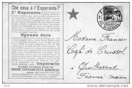 Carte Esperantiste - Che Cosa E L' Espranto ? Ognuno Deve - Impararlo - 9054) - Esperanto