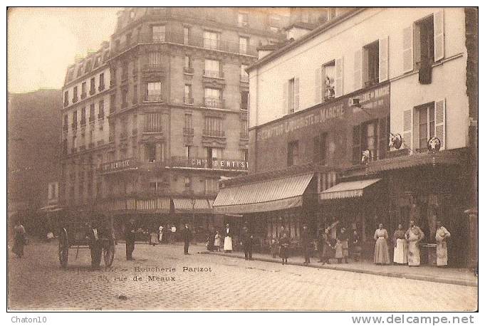 PARIS XIXe - Boucherie Parizot - 53, Rue De Meaux - Arrondissement: 19