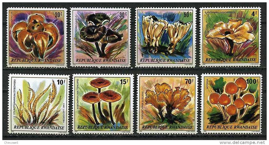 Rwanda **  N° 941 à 948 - Champignons - Unused Stamps