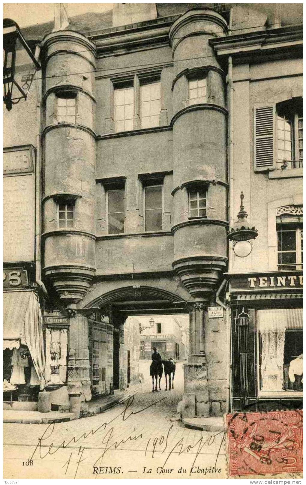 REIMS - MARNE - CPA PETITE ANIMATION DE 1905. - Reims