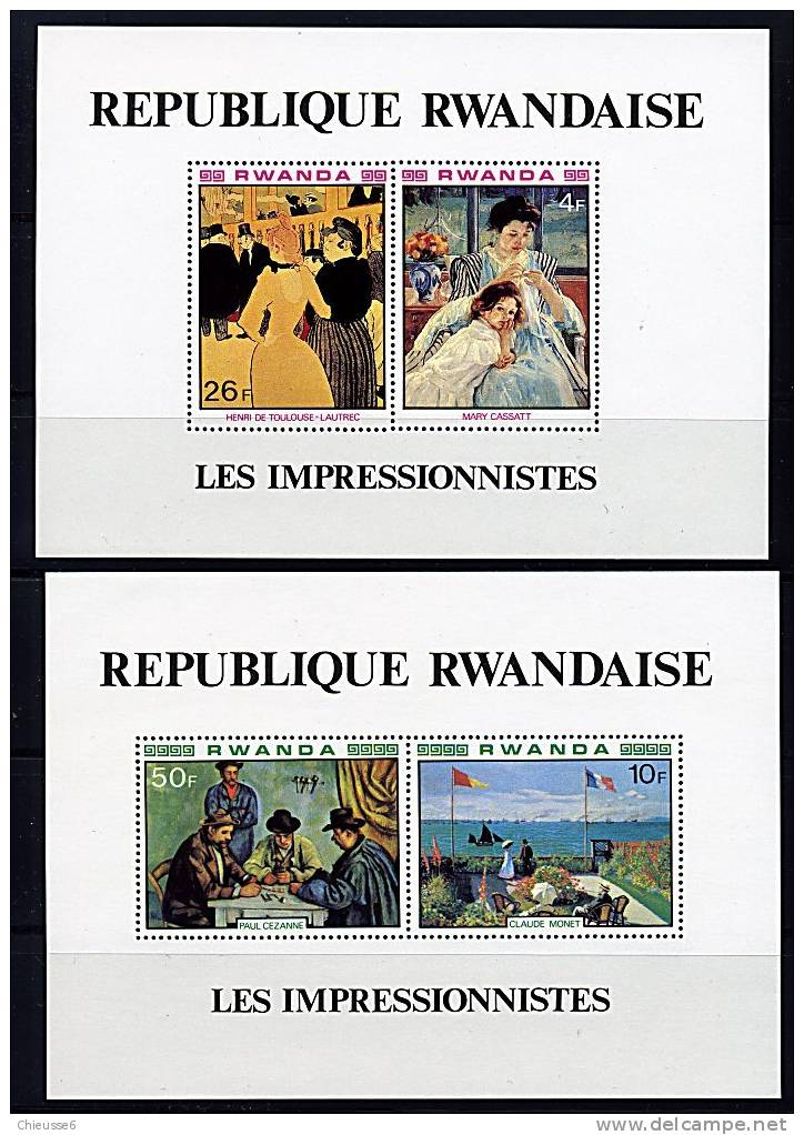 Rwanda ** Bloc N° 87 à 90 - Tableaux Des Impressionistes - Unused Stamps