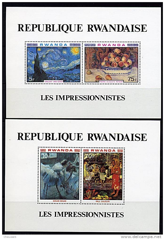 Rwanda ** Bloc N° 87 à 90 - Tableaux Des Impressionistes - Unused Stamps