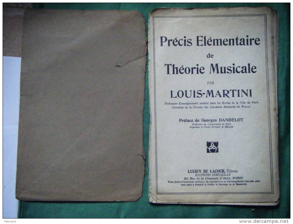 Precis Elementaire De Theorie Musicale Par Louis Martini- - Autres & Non Classés