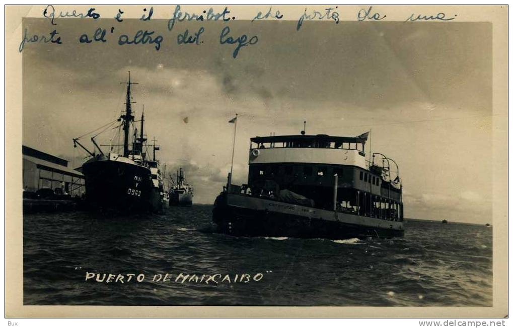 MARACAIBO  FERRY BOATS  POSTCARD USED  NAVE  PIROSCAFO  BATEAUX    ITALIE - Chiatte, Barconi