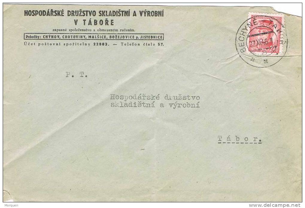 Carta BECHYNE V TABORE  (Checoslovaquia) 1946 - Briefe U. Dokumente