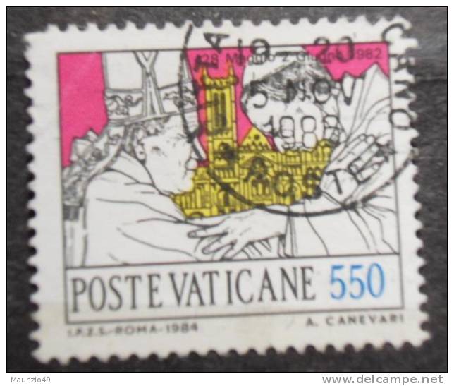 VATICANO 1984 Nr 762 Viaggi Del Papa 550 Lire - Usados