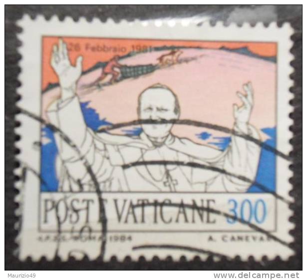 VATICANO 1984 Nr 759 Viaggi Del Papa 300 Lire - Used Stamps