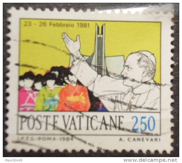 VATICANO 1984 Nr 758 Viaggi Del Papa 250 Lire - Oblitérés