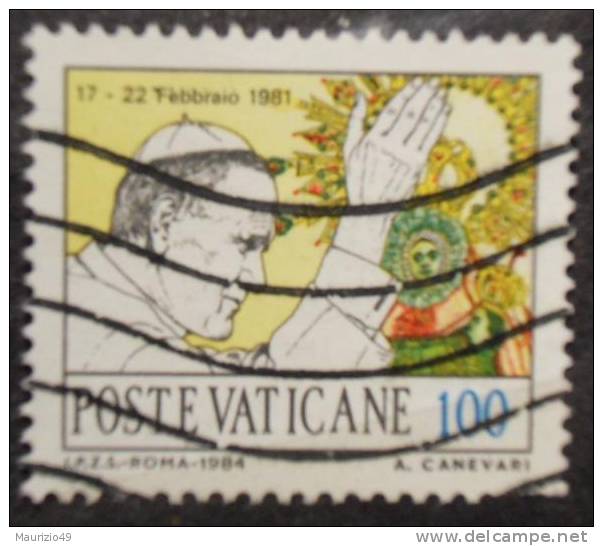 VATICANO 1984 Nr 756 Viaggi Del Papa 100 Lire - Oblitérés