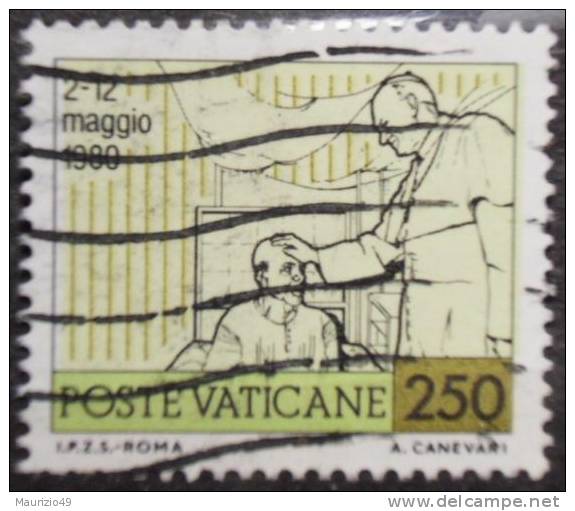 VATICANO 1981 Nr 702 Viaggi Del Papa 250 Lire - Usados