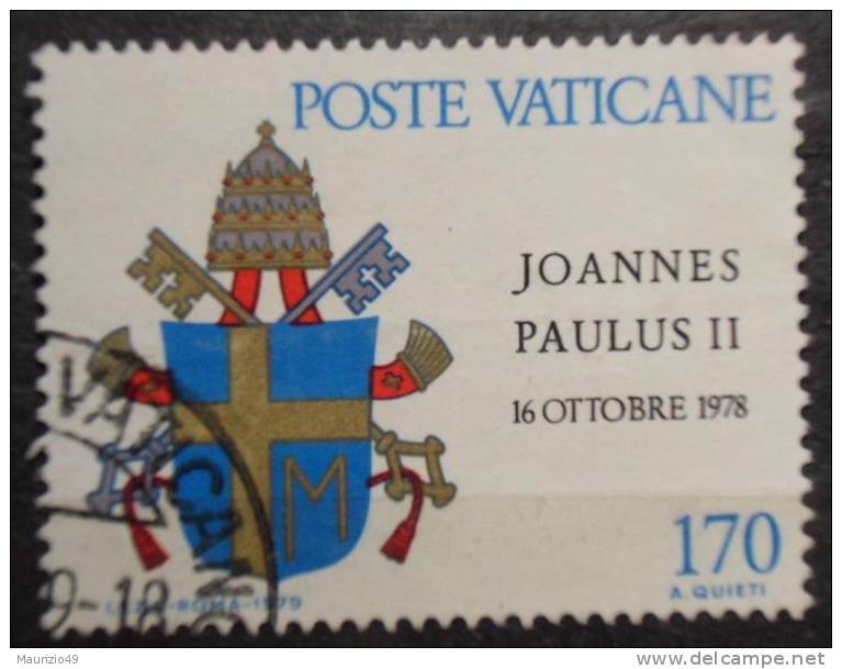 VATICANO 1979 Nr 648 Papa Giovanni Paolo II 170 Lire - Used Stamps