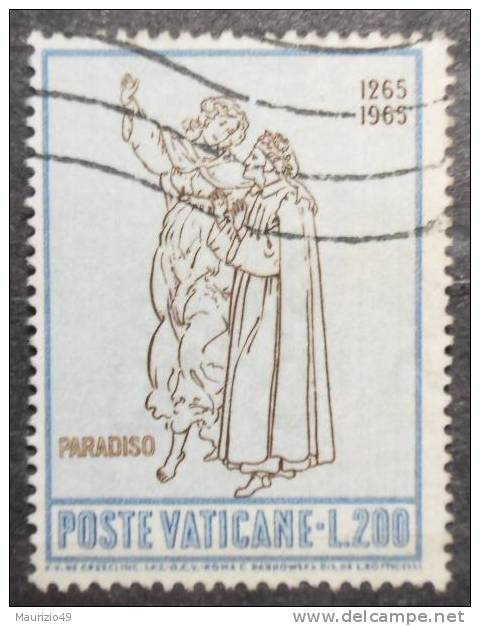 VATICANO 1965 Nr 413 Dante Alighieri 200 Lire - Oblitérés