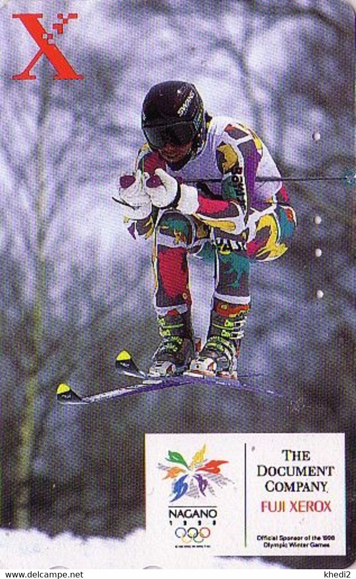 Télécarte JAPON / 110-196886 - SPORT - SKI JEUX OLYMPIQUES JO Nagano 1998 - OLYMPIC GAMES JAPAN Free Phonecard - 78 - Juegos Olímpicos