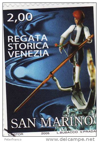 2005 San Marino - Regata Storica Di Venezia - Oblitérés