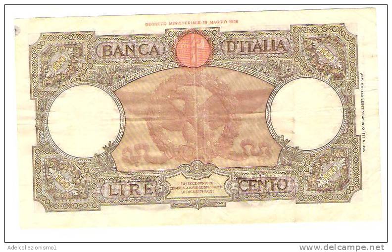 1744)splendida Banconota Da 100 Lire Roma Guerriera Del  24-1-1942 Vedi Foto - 100 Liras