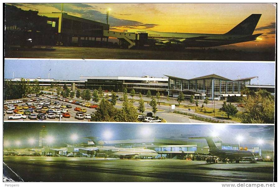 AK AERODROME AIRPORT SERBIEN BEOGRAD ",BIG FORMAT OLD POSTCARD 1985 - Aerodrome