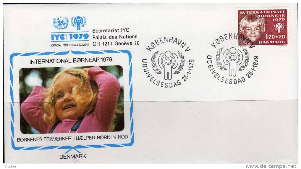 UNO Jahr Des Kindes 1979 Kind Beim Spiel Dänemark 676 Auf FDC 2€ - UNICEF