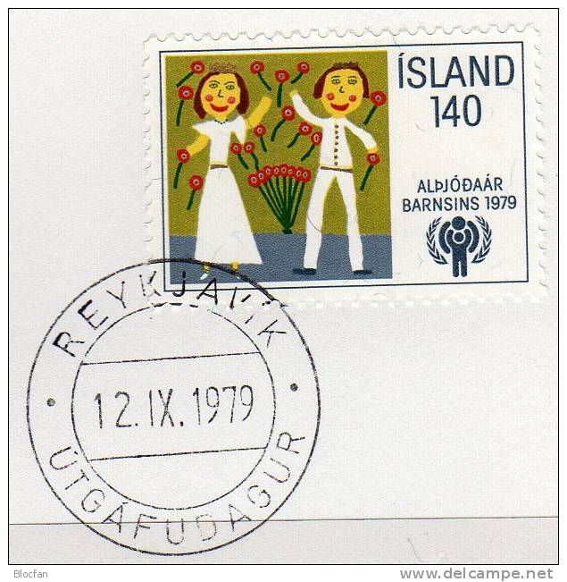 UNO Jahr Des Kindes 1979 Kinder-Zeichnung Island 543 Auf FDC 2€ - UNICEF
