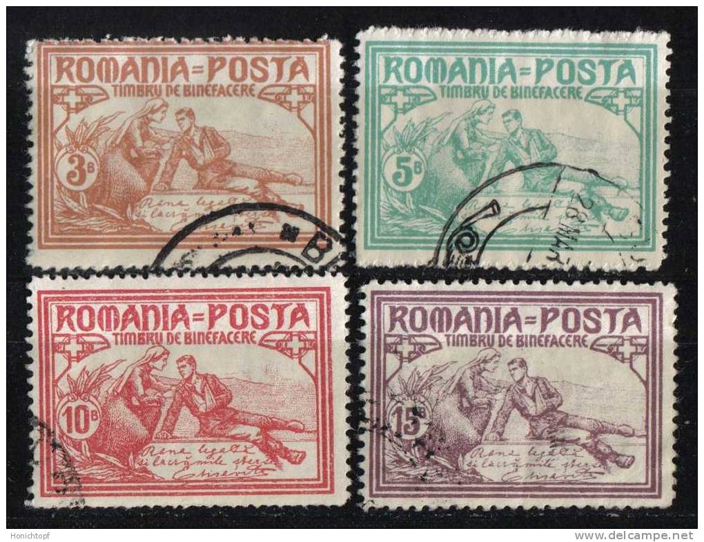 Rumänien; 1906; Michel 169/72 O; Königin Als Krankenpflegerin - Usati