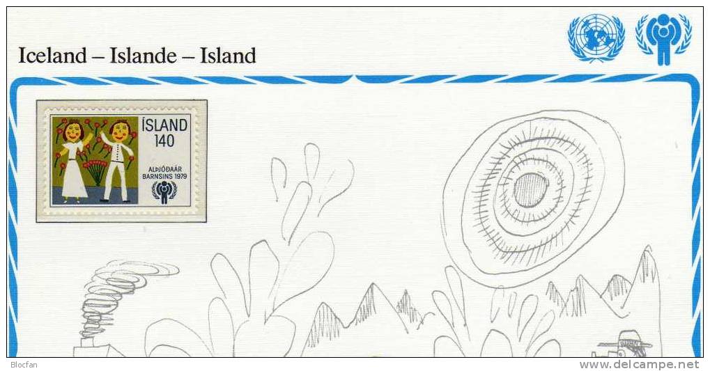 Jahr Des Kindes 1979 Kinder-Zeichnung Island 543 ** 1€ Kinder-Zeichnung - Ungebraucht