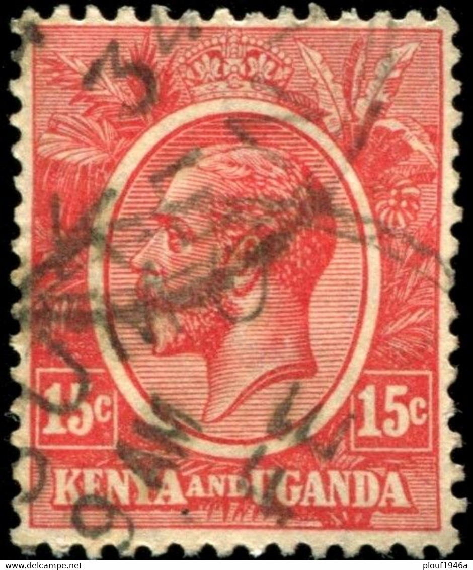 Pays : 260 (Kenya & Ouganda : Colonie Britannique)  Yvert Et Tellier N° :   5 (o) : SG EA 82 - Kenya & Oeganda