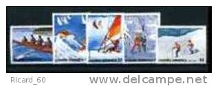 Timbre(s) Neuf(s) De Grèce,1493-97, Sports Nautique Et Sports D'hiver, Aviron, Ski Nautique, Planche à Voile, Ski..1983 - Neufs