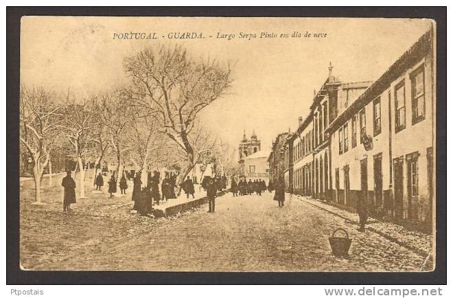 GUARDA (Portugal) - Largo Serpa Pinto Em Dia De Neve - Guarda