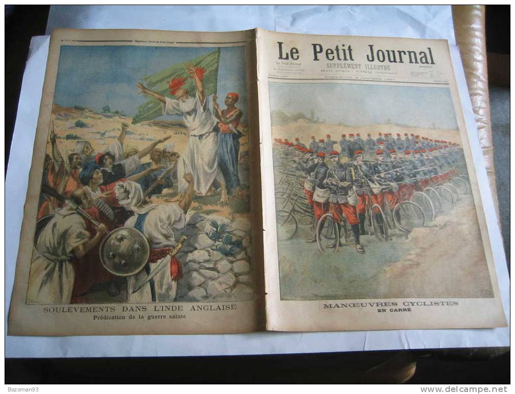 LE PETIT JOURNAL N° 0359 03/10/1897 PREDICATION DE LA GUERRE SAINTE AUX INDES ANGLAISES + MANOEUVRE CYCLISTE EN CARRE - Le Petit Journal