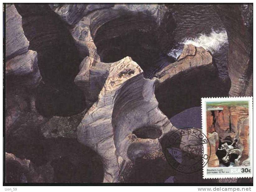 South Africa RSA CARD MAXIMUM 1986 - NATUURSKOON - SCENIC BEAUTY 11498 - FDC