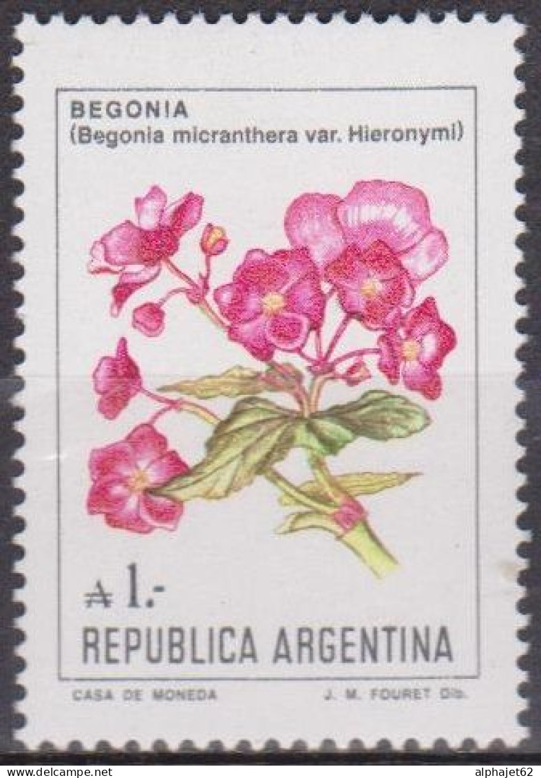 Flore - Fleur - ARGENTINE - Bégonia - Série Courante - N°1480 ** - 1985 - Neufs