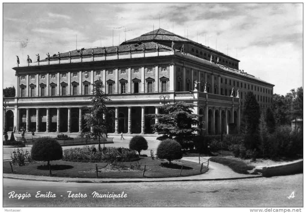 REGGIO EMILIA. Teatro Municipale. Vg. Per SPILIMBERGO (PN) C/fr. Nel 1954. - Reggio Nell'Emilia