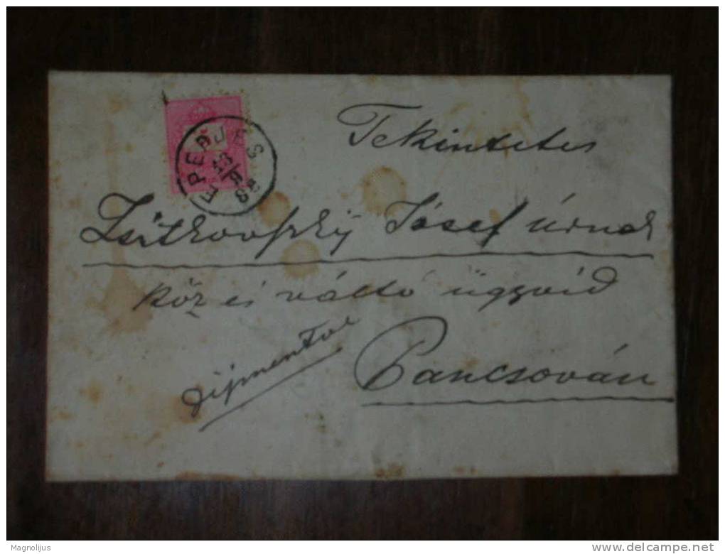 R!R!R!,Austria-Hungary Empire,Prephilately,Cover,Eperjes Stamp,Letter To Pancsova,Banat,Serbia,Wax Seal,vintage - ...-1867 Préphilatélie