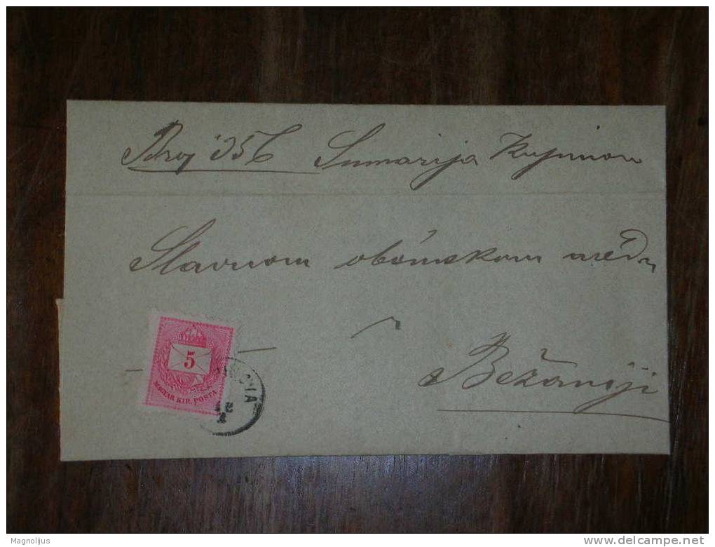 R!R!R!,Austria-Hungary Empire Stamp,Prephilately,Cover,Kupinovo Wood Office,Letter To Bezanija,Serbia,History - ...-1867 Préphilatélie